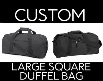 Custom Large Square Duffel Bag-- Add Your Logo/Design-- Multiple Color Options