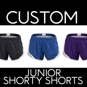 Custom Junior Shorty Shorts-- Design Your Own Shorts-- Polyester Microfiber