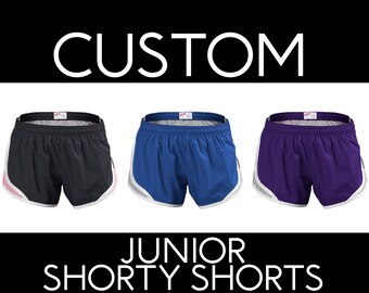 Custom Junior Shorty Shorts-- Design Your Own Shorts-- Polyester Microfiber
