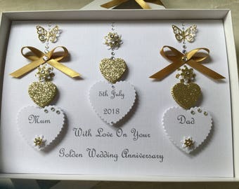 50th wedding card etsy