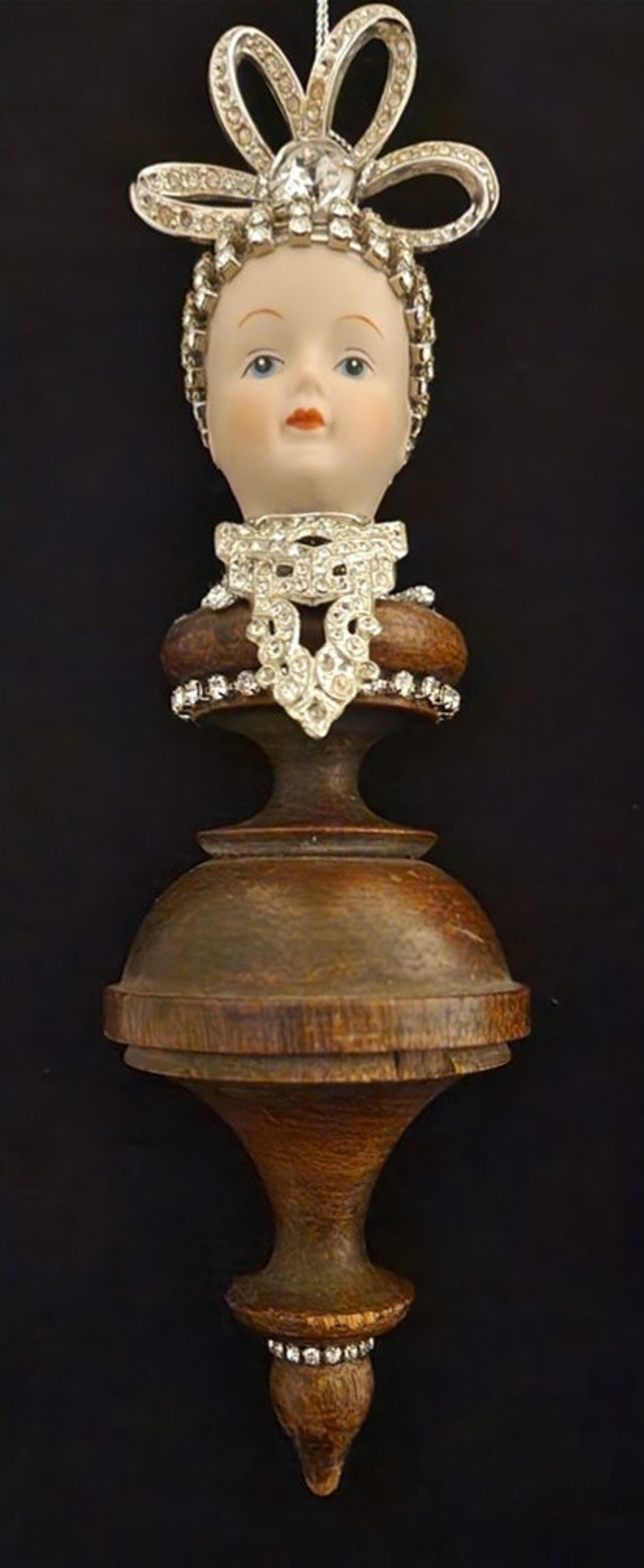 Vintage Mixed Media Assemblage Doll Head Ornaments Decorations Etsy