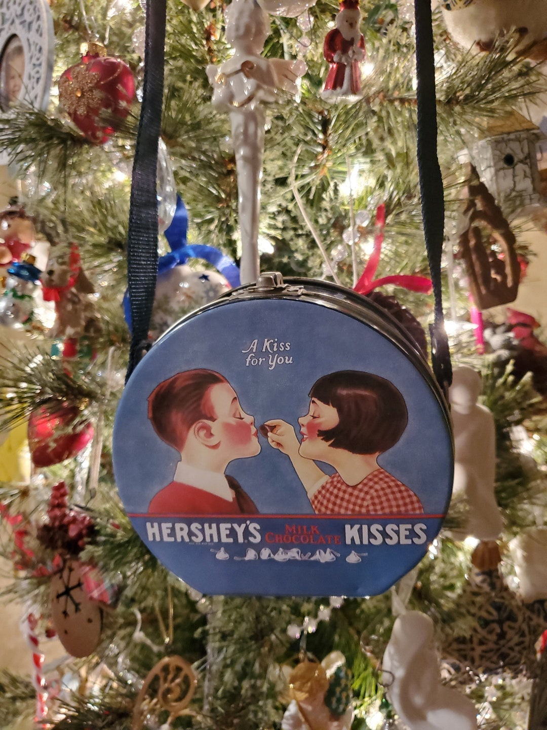 Vintage Hershey's Kisses Tin Purse A Kiss for You Etsy
