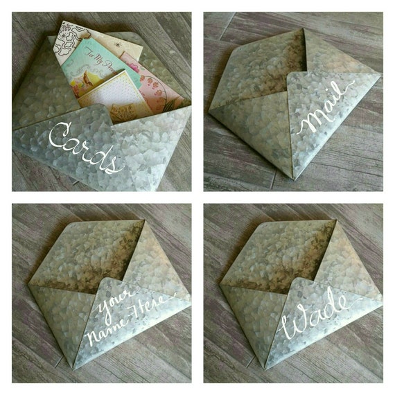 Personalized Metal Envelope Farmhouse Decor Wall Envelope ... Personalized Metal Envelope Farmhouse Decor Wall Envelope
