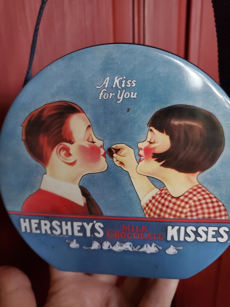 Vintage Hershey's Kisses Tin Purse A Kiss for You Etsy