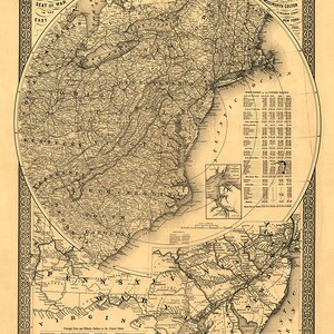 Carte vintage de Washington DC 1861
