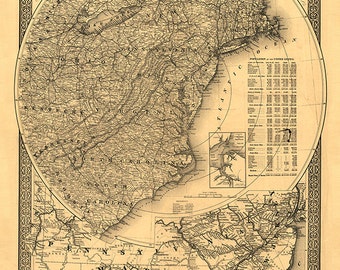 1861 Vintage Washington DC Map