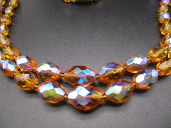 Vintage 1950s AUSTRIAN SWAROVSKI Citrine Crystal … - image 5