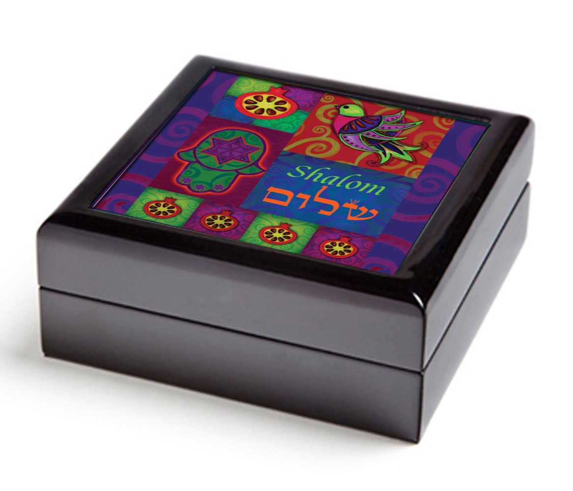 Bar Mitzvah Keepsake Box, Judaica Home Decor, Gift for Jewish Teen
