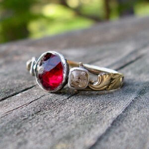 Georgian garnet ring top