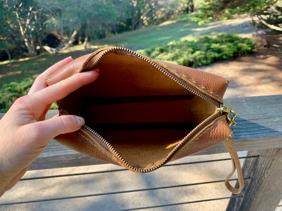 Vintage Handmade Leather Clutch - image 8