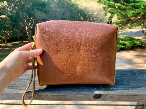 Vintage Handmade Leather Clutch - image 3