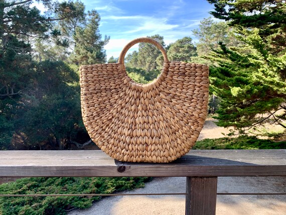 Vintage Boho Woven Rattan Purse