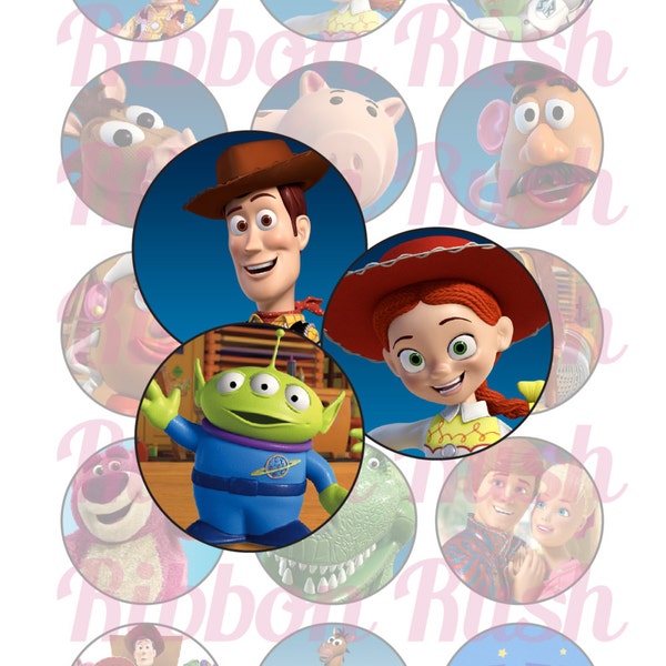 Toy Story 1" Bottle Cap Images - Instant Download