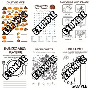 15 Pages of Thanksgiving Activities for 1st, 2nd, 3rd Grade Homeschool or Schooling