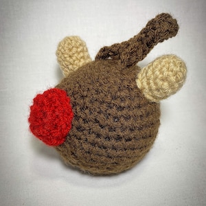 Rudolph crochet ornament