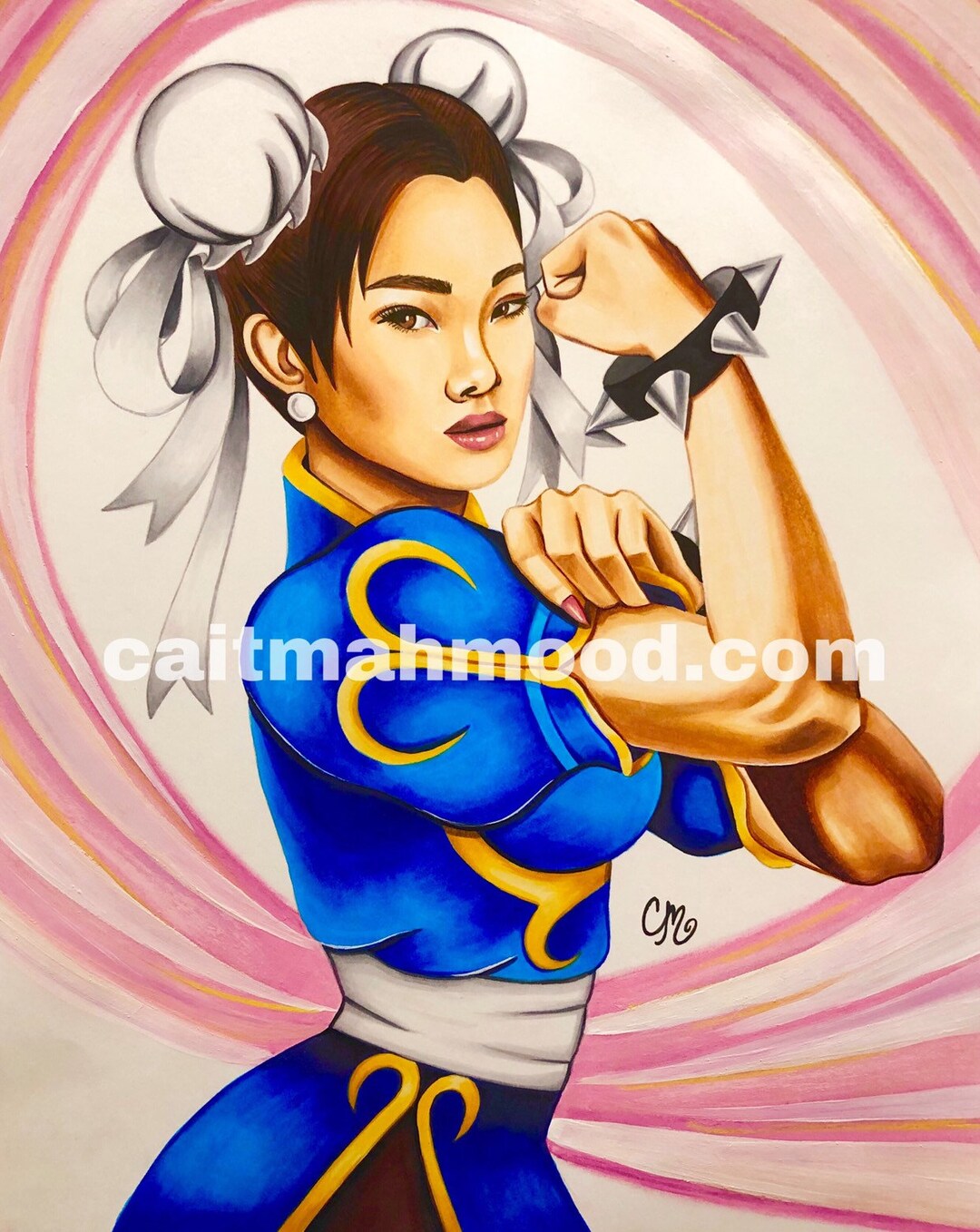 Retro Gaming Art Print Chun Li Fan Art Video Game Character Art Print