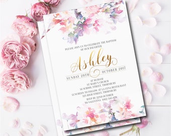 floral invitation etsy
