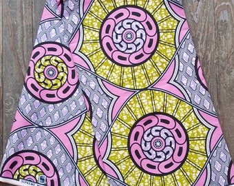 Fabric by Half a yard Supreme Wax a yard or Whole Sale African Fabric Wax Print Dutch Wax Blue and Pink Stars Cotton Fabric Ankara