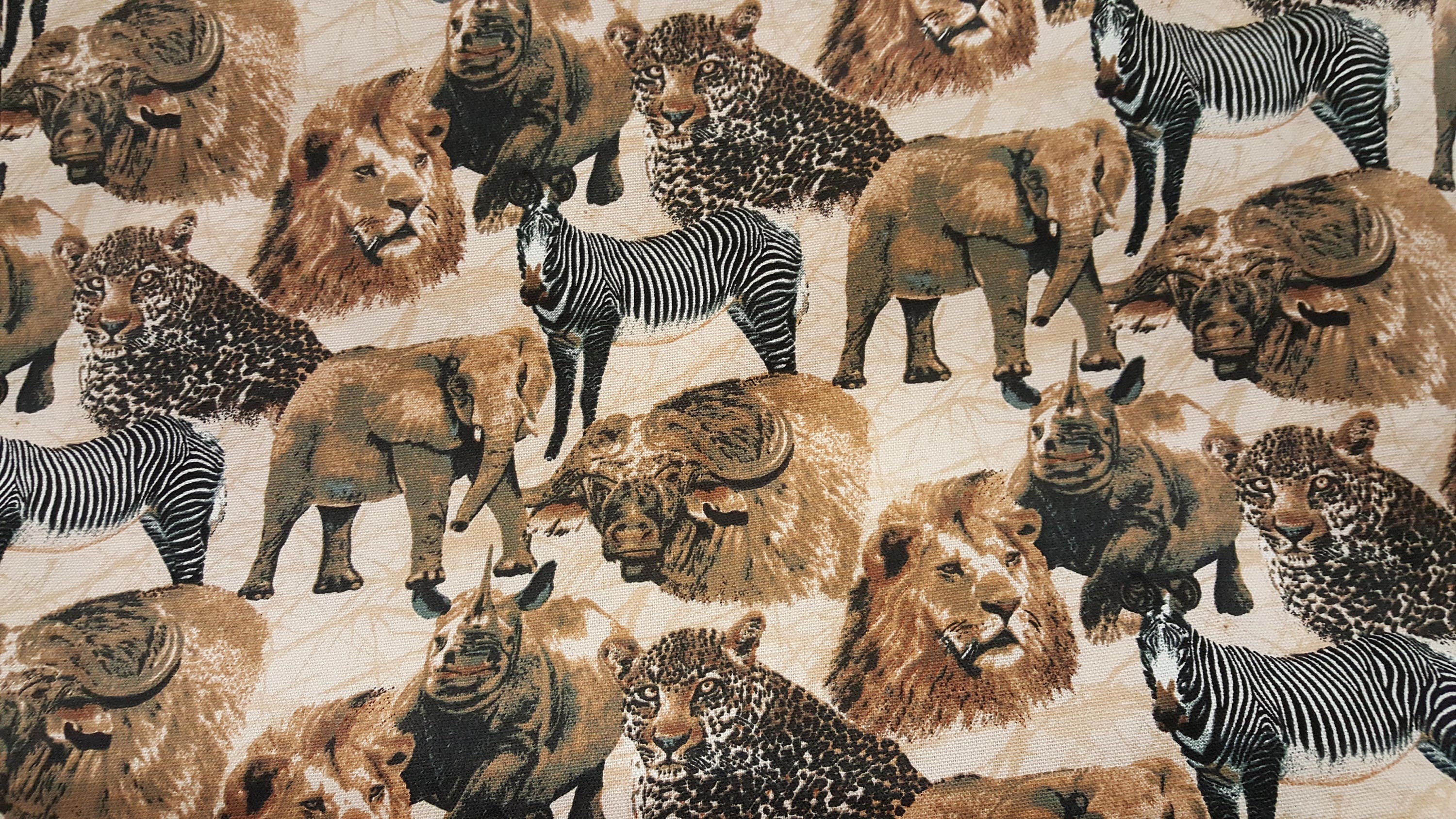 South African animal print heavy duty cotton fabric sold