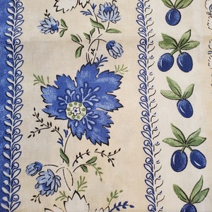 Acrylic Coated French Blue and Tan Stripe Monaco Fabric (62" wide) Priced by the HALF Yard