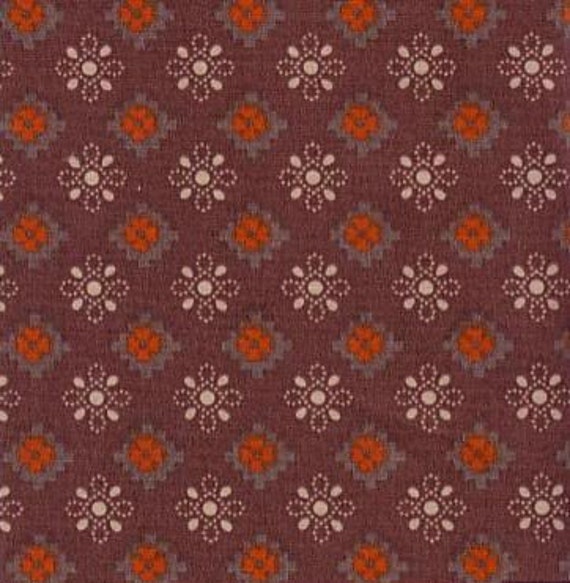 Approx. 56" Wide | Brown and Orange French Fabric from the Camargue Region | Priced by the HALF Yard | Excellent Quality for Mask Making