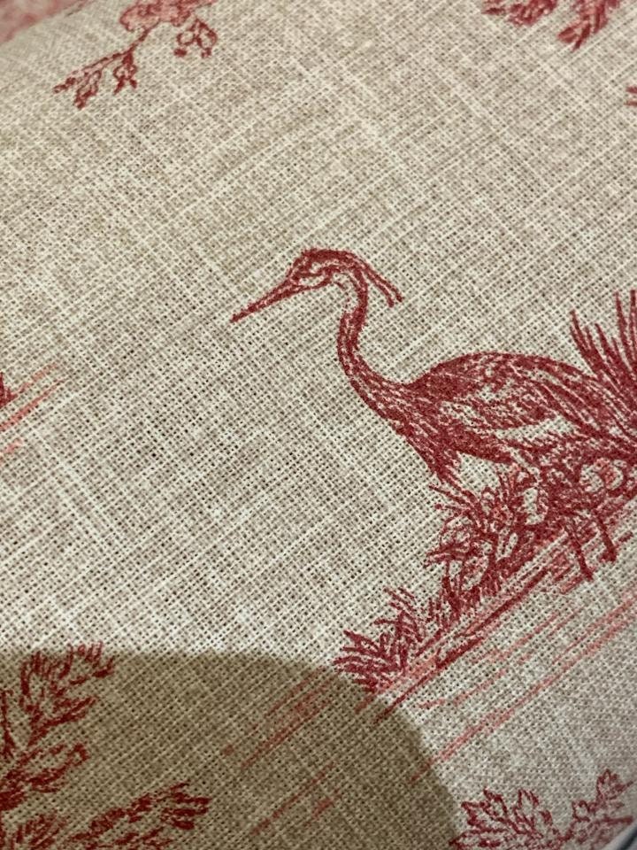 Reserve Pat, Red White Toile Fabric, Sold by Yard, 54 Inches Wide, 4 yards  available, French Country, Cottage Farmhouse, DIY Projects