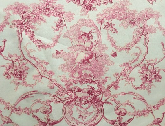French Toile de Jouy and Drapery Fabric (108-in wide)