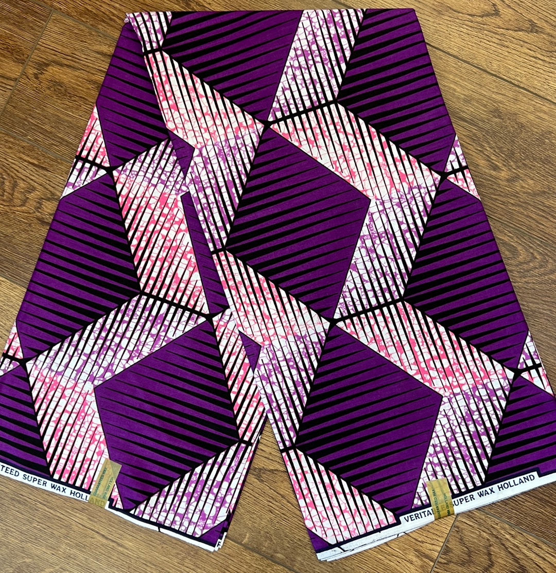 Geometric Rhombille Tiling African Print Fabric | Sold by the Yard ...
