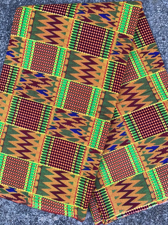 West African Kente Fabric, Wallpaper and Home Decor