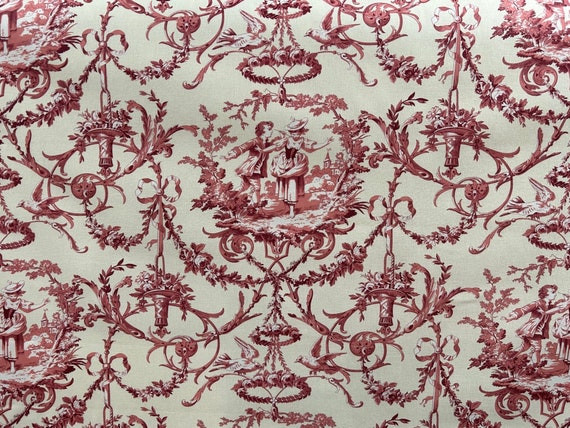 洋書　FRENCH TEXTILES Fabric Shabby Chic Vintage French faded floral printed linen