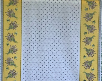 Acrylic-Coated Yellow Lavender Fabric | 60" wide | Priced by the HALF Yard | For Sewing, Crafting, Aprons, Tablecloths