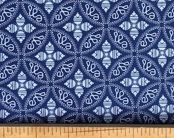 Da Gama 3 Cats indigo and white shweshwe fabric from South Africa priced by the HALF meter from USA- quilting, apparel, home decorating