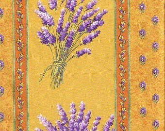 Acrylic-Coated Gold Lavender Fabric (62" wide) priced by the half yard