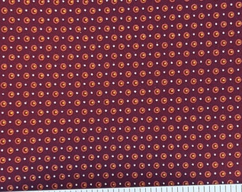 3 Cats shweshwe small dot pattern fabric in burgundy from South Africa priced by the HALF meter - shipped from USA