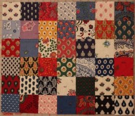 Vintage French Souleiado mini charm pack of 42 2.5-inch squares