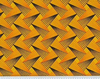 Da Gama gold, orange, and black shweshwe fabric from South Africa priced by the HALF meter - quilting, apparel, decorating