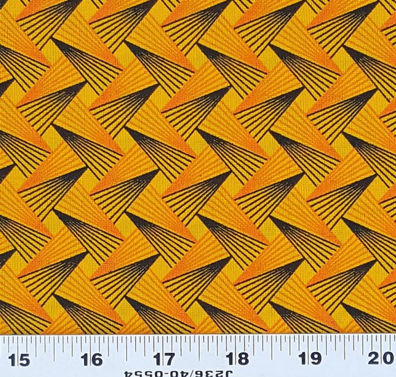 Da Gama gold decorating orange apparel quilting and black shweshwe fabric from South Africa sold by the HALF meter