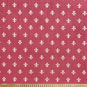 60-inch Wide Pink Fleur-de-lys French Fabric, Priced by the HALF Yard for Sewing, Quilting, Crafts