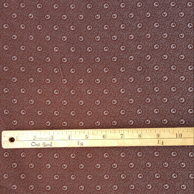 shipped from USA Brown small print shweshwe fabric from South Africa sold by the HALF yard