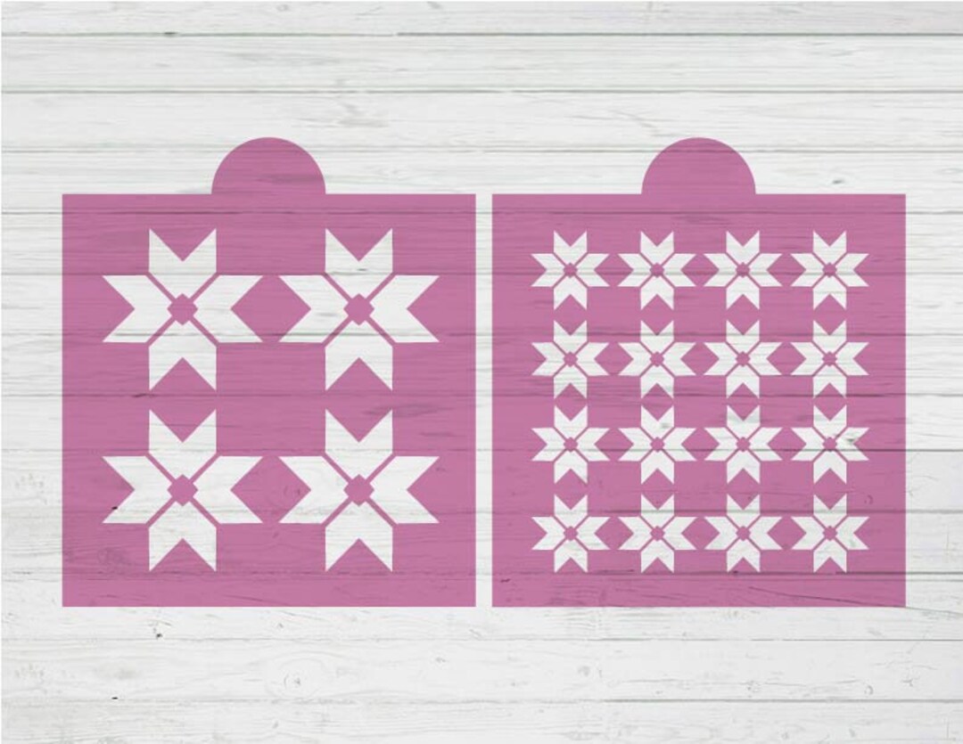 Quilt Stencil 12cm Stencil for Cookies Baked Goods File Template Png