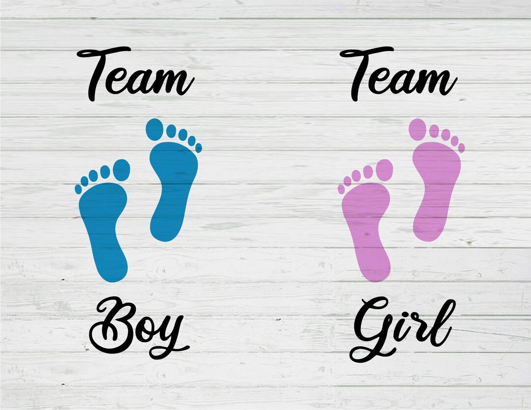 Team Boy Team Girl Cut File Template Png Svg Dxf Ai Layered Etsy
