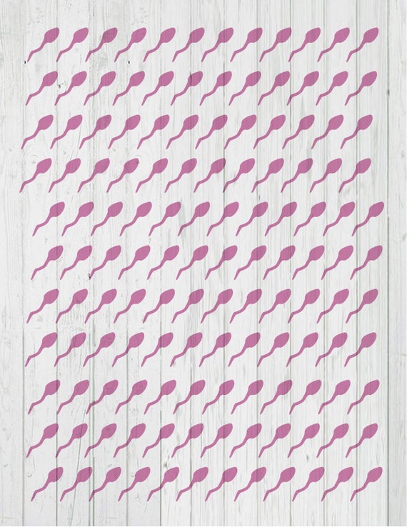 Sperm confetti printable template cut file template png svg | Etsy