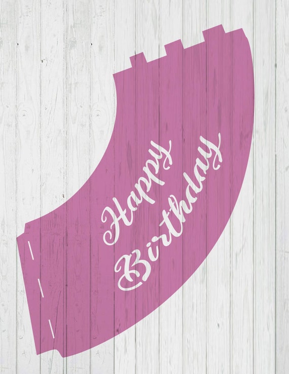 Download Happy Birthday Wine Glass Lampshade Cut File Template Png Svg Etsy