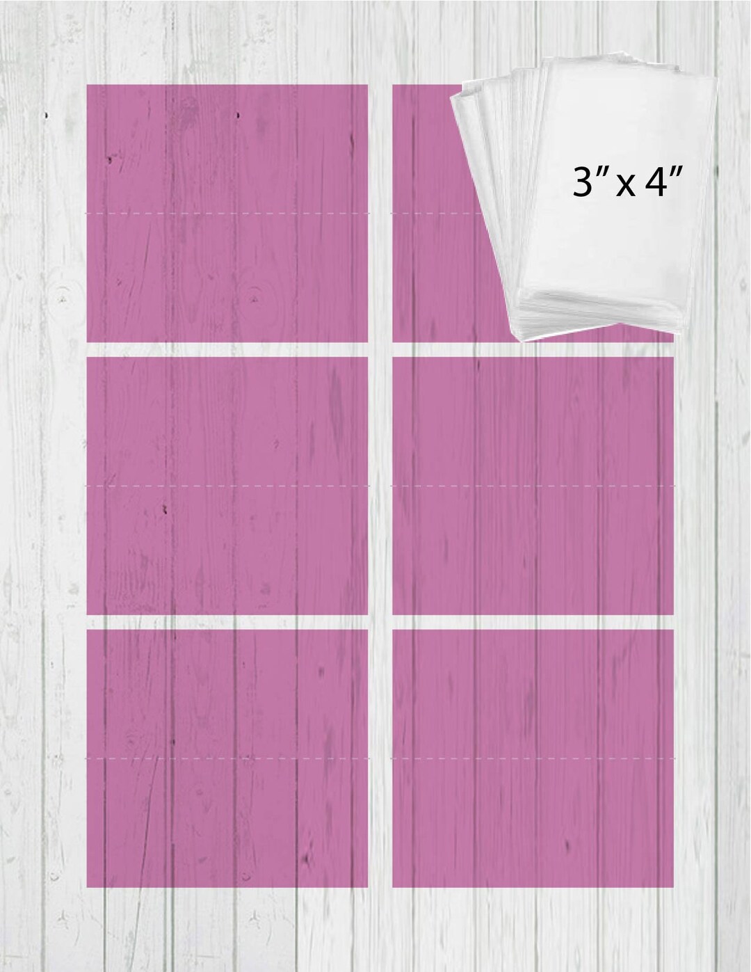 3 X4 Glassine Bag Fold Over Topper Templates Png Svg Dxf Ai - Etsy