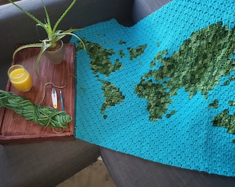 Manta con mapa del mundo: Manta suave con temática de viajes