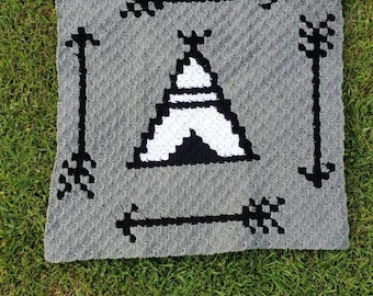 Wanderlust: Manta para bebé con temática de camping