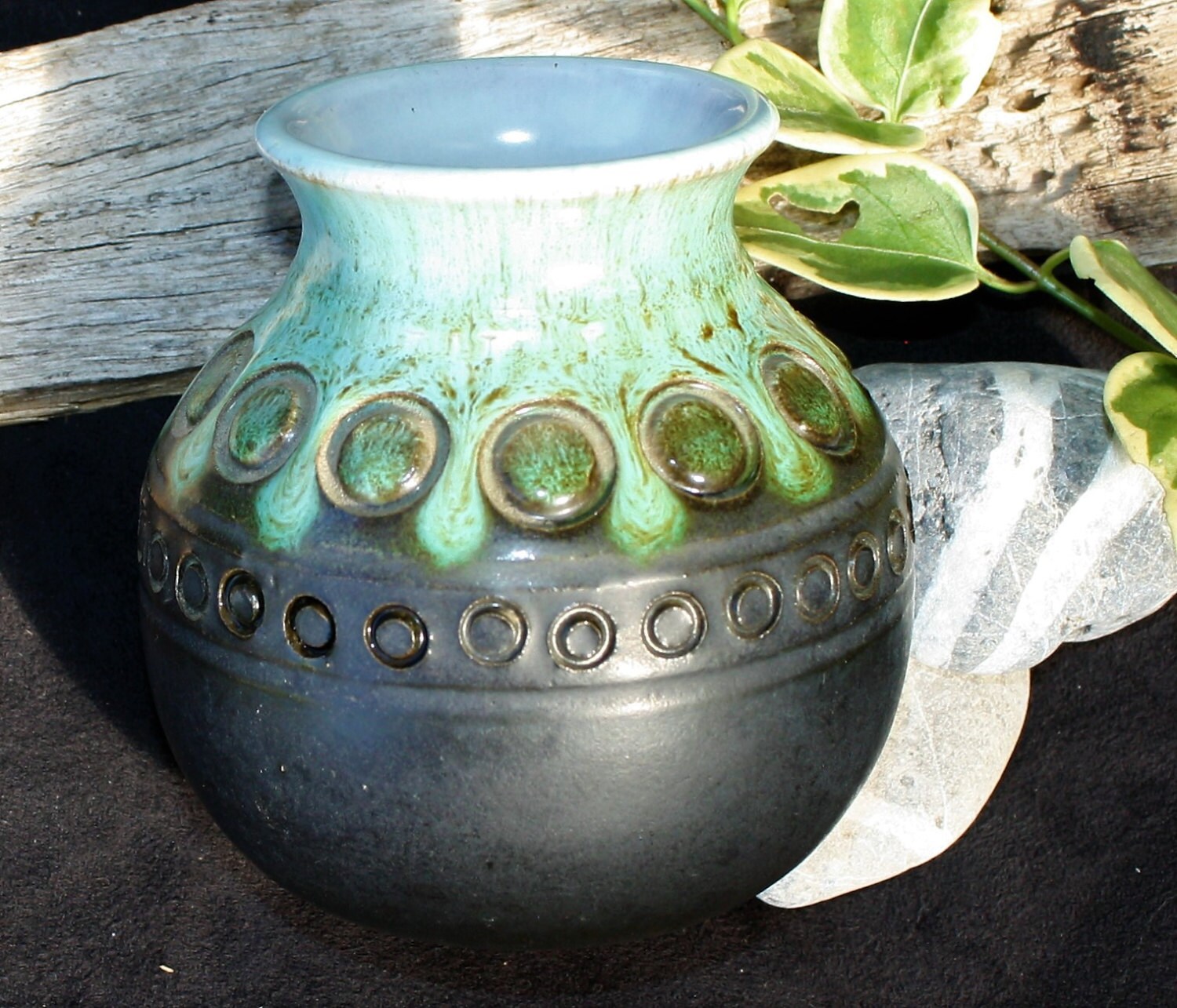 Eric Juckert Australian Studio Pottery Vase Gunmetal and