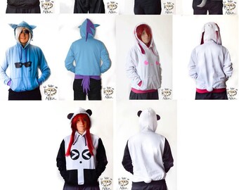 animal hoodies with ears and tail