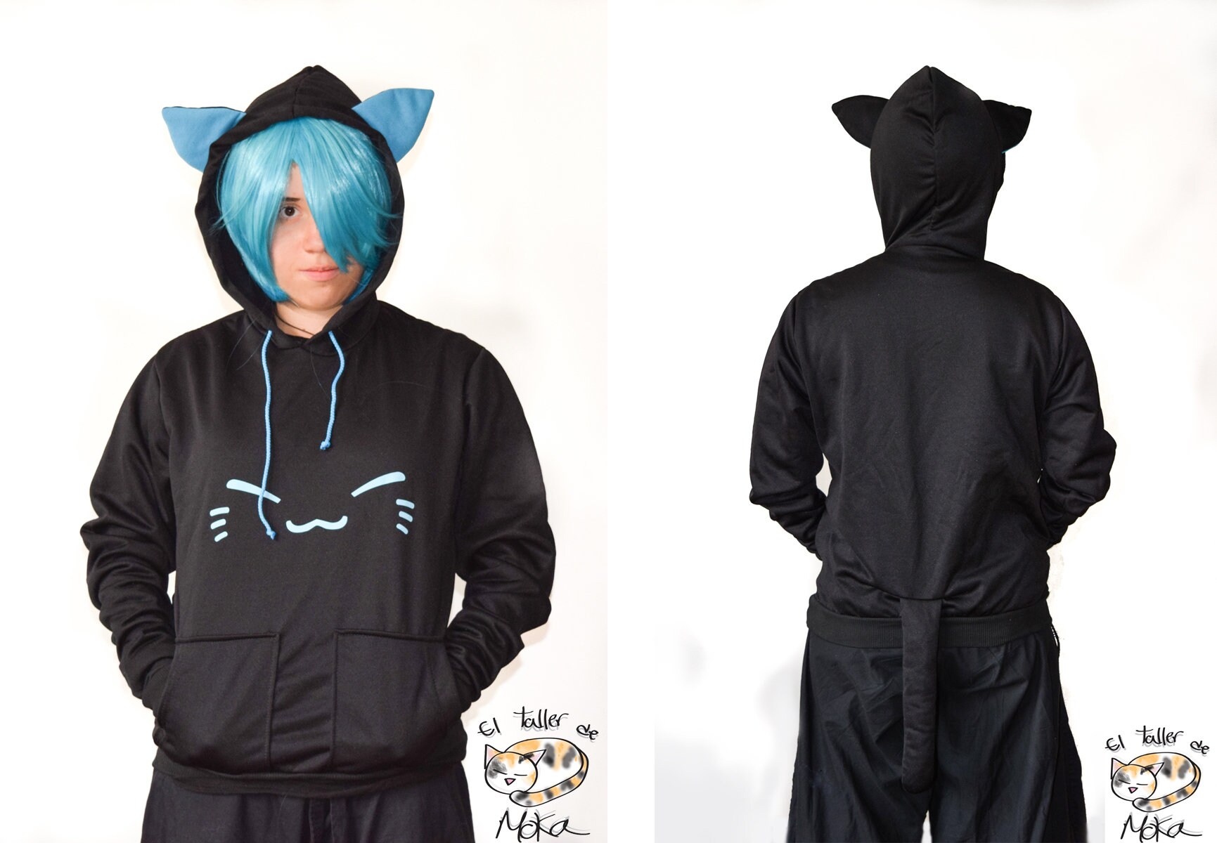 Animal hoodie with ears and tail | Etsy