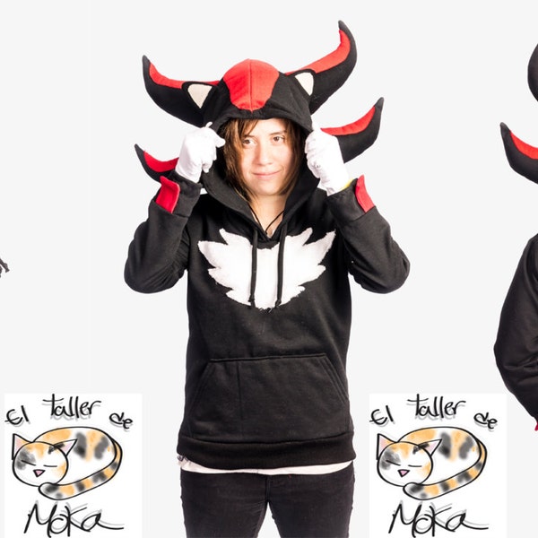 shadow  sonic cosplay hoodie